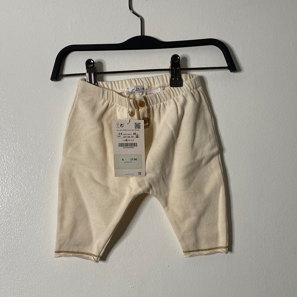 Neutral Cream Baby/Toddler Pants - Soft Knit Kids Bottoms